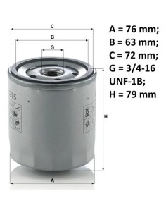 Filtro De Aceite Volkswagen Up / Golf / Varios