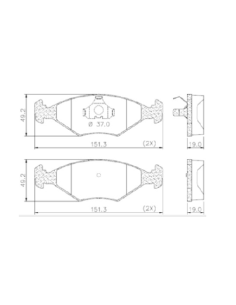 Pastillas de Freno Volkswagen Gacel / Senda